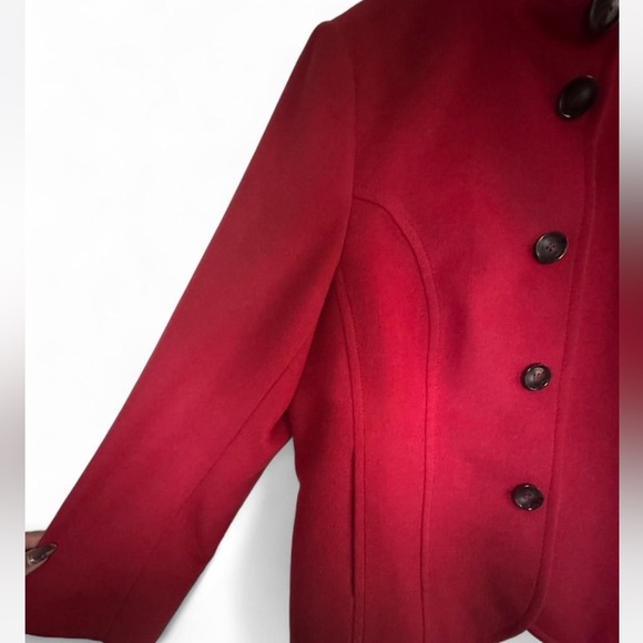 Basler Black Label Wool and Angora Red  Women's coat / jacket size 44 - Picture 4 of 7